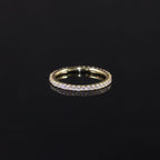 Full Eternity Moissanite Wedding Band - 18K Gold Plated