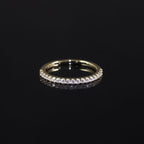 Half Eternity Moissanite Wedding Band - 18K Gold Plated