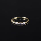 Half Eternity Moissanite Wedding Band - 18K Gold Plated