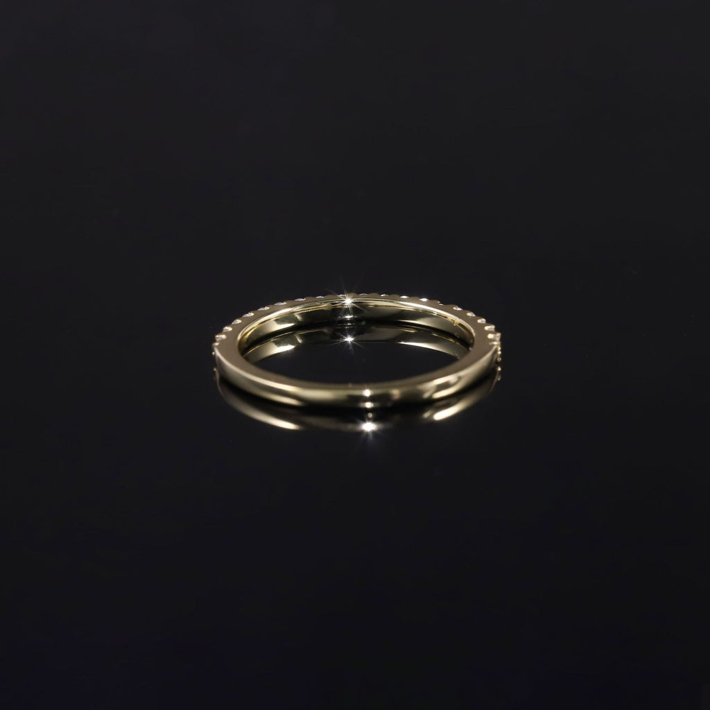 Half Eternity Moissanite Wedding Band - 18K Gold Plated