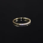 Half Eternity Moissanite Wedding Band - 18K Gold Plated