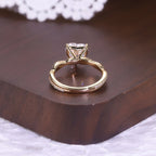 Heart Twisted Moissanite Ring - 18K Gold Plated