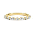Marquise Art Deco Moissanite Wedding Band - 18K Gold Plated