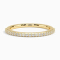 Half Eternity Moissanite Wedding Band - 18K Gold Plated