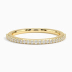 Half Eternity Moissanite Wedding Band - 18K Gold Plated