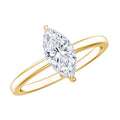 Marquise Moissanite Solitaire Engagement Ring