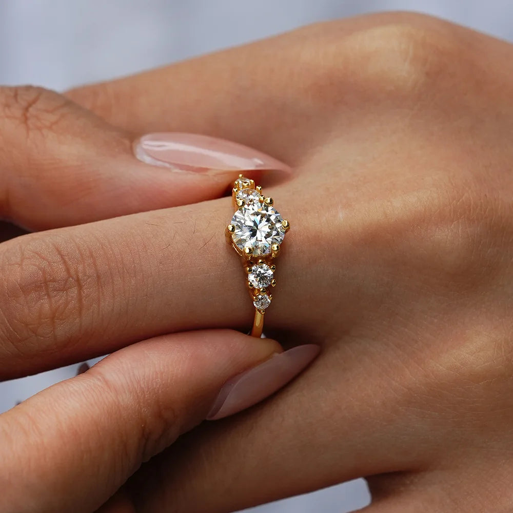 French Light Luxury Moissanite Ring | 1CT | 925 Sterling Silver