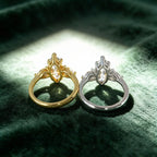 Marquise Moissanite Three Stone Ring | 3CT Center | Pear Side Stones