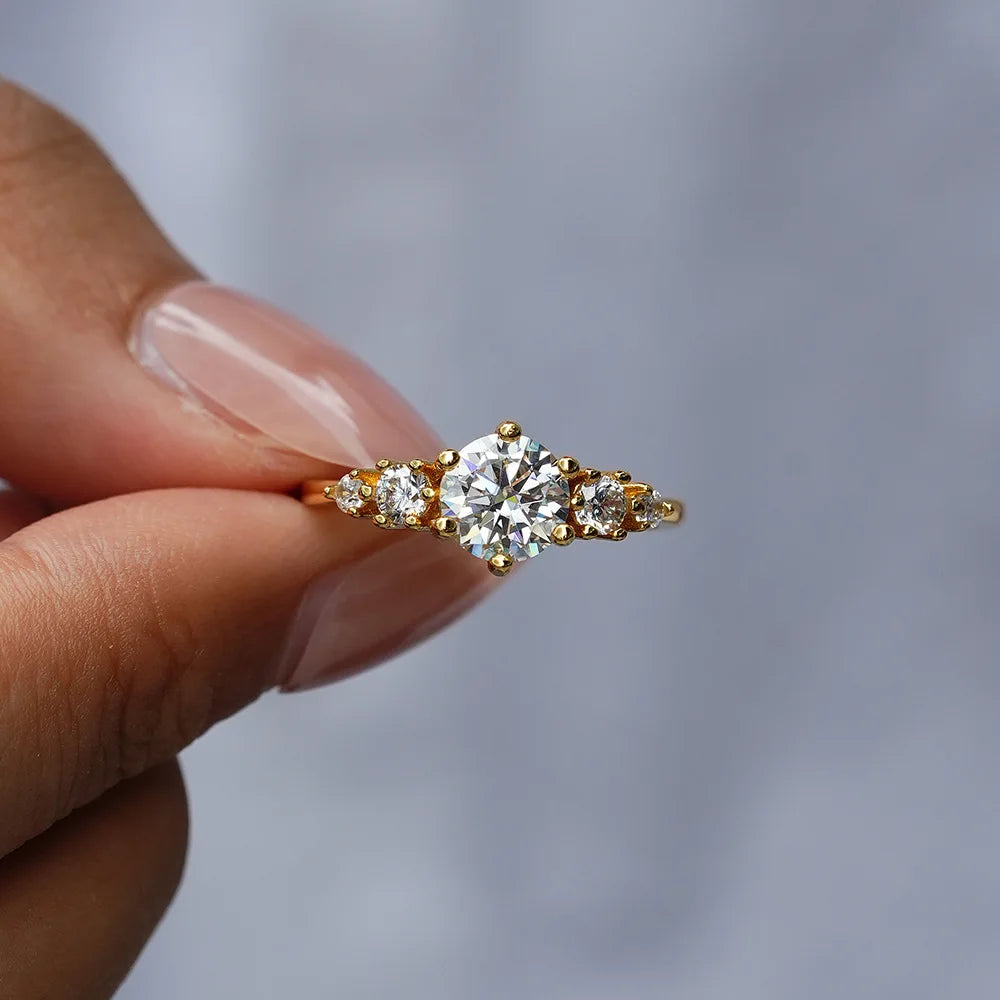 French Light Luxury Moissanite Ring | 1CT | 925 Sterling Silver