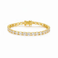 East-West Set Oval Cut Moissanite Tennis Bracelet | 0.3CT / 0.5CT / 1CT | Certified | 925 Silver | Gold & Silver