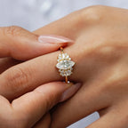 Moissanite Solitaire Engagement Ring | 1CT | 18K Gold Plated