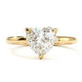 Heart Cut Moissanite Solitaire Ring | 1.2CT | 3-Prong | Gold & Silver | 925 Silver