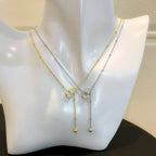 Pear Cut Moissanite Solitaire Pendant Necklace | Y-Style | 1CT / 2CT / 3CT | Certified | 925 Silver | Gold / Silver / Rose Gold