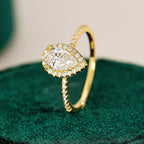 Pear Cut Moissanite Solitaire Ring | 1CT | 925 Sterling Silver