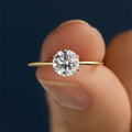 Round Cut Moissanite Solitaire Ring | 1CT 2CT 3CT