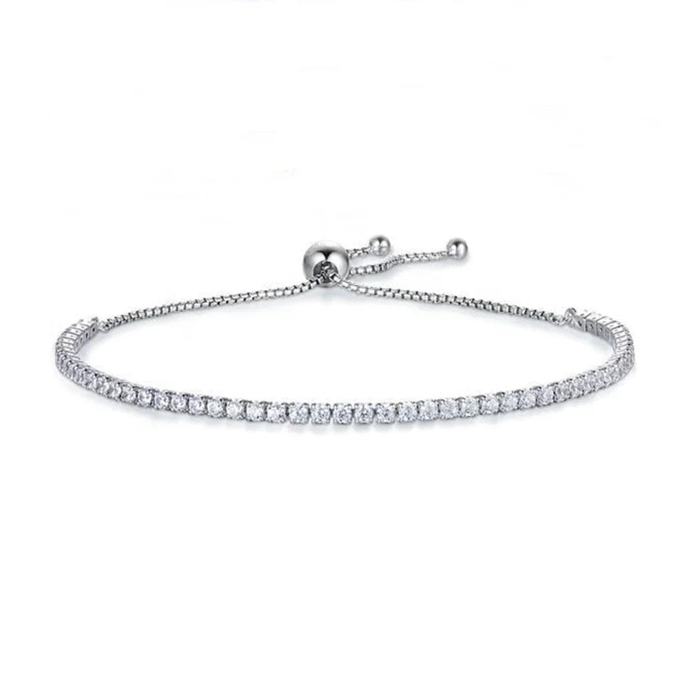 Full Moissanite Tennis Bracelet | 2mm Round | GRA Certified | Gold / Silver / Rose Gold | 925 Sterling Silver