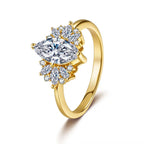 Moissanite Solitaire Engagement Ring | 1CT | 18K Gold Plated