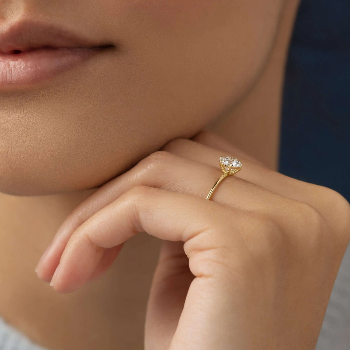 Round Cut Moissanite Solitaire Ring | 1CT 2CT 3CT