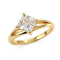 Princess Cut Moissanite Ring | 1CT | Split Shank | Gold & Silver | 925 Sterling Silver