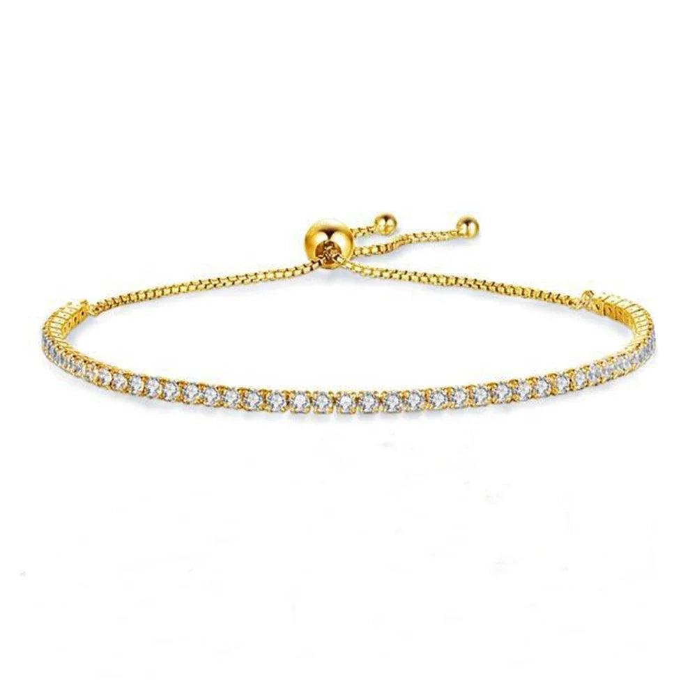 Full Moissanite Tennis Bracelet | 2mm Round | GRA Certified | Gold / Silver / Rose Gold | 925 Sterling Silver