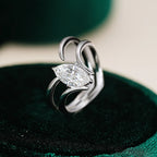 Marquise Cut Moissanite Solitaire Ring | 1CT | Stackable