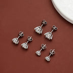 Round Moissanite Stud Earrings | 0.1CT to 3CT | 6-Prong | GRA Certified | Gold & Silver | 925 Silver