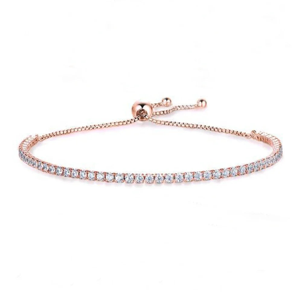Full Moissanite Tennis Bracelet | 2mm Round | GRA Certified | Gold / Silver / Rose Gold | 925 Sterling Silver