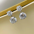 Full Moissanite Long Tassel Drop Earrings | 5.6CT / 10CT Total | GRA Certified | 925 Silver Platinum Plated