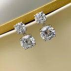 Full Moissanite Long Tassel Drop Earrings | 5.6CT / 10CT Total | GRA Certified | 925 Silver Platinum Plated