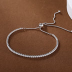 Full Moissanite Tennis Bracelet | 2mm Round | GRA Certified | Gold / Silver / Rose Gold | 925 Sterling Silver