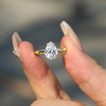 Pear Cut Moissanite Solitaire Ring | 1CT 2CT 3CT