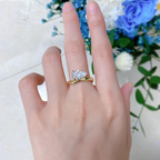 Pear Cut Moissanite Solitaire Ring | 1.5CT 2CT 3CT