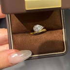 Pear Cut Moissanite Solitaire Ring | 1.5CT 2CT 3CT